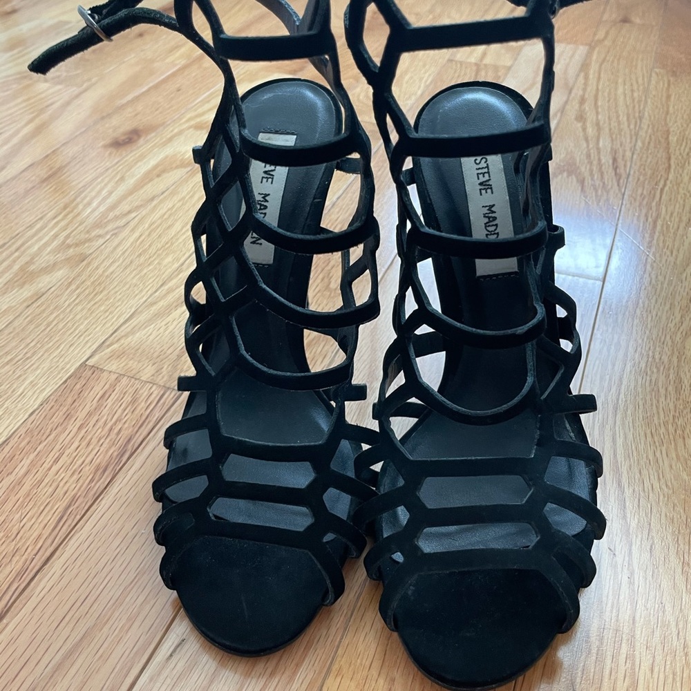 Black Strappy Heels